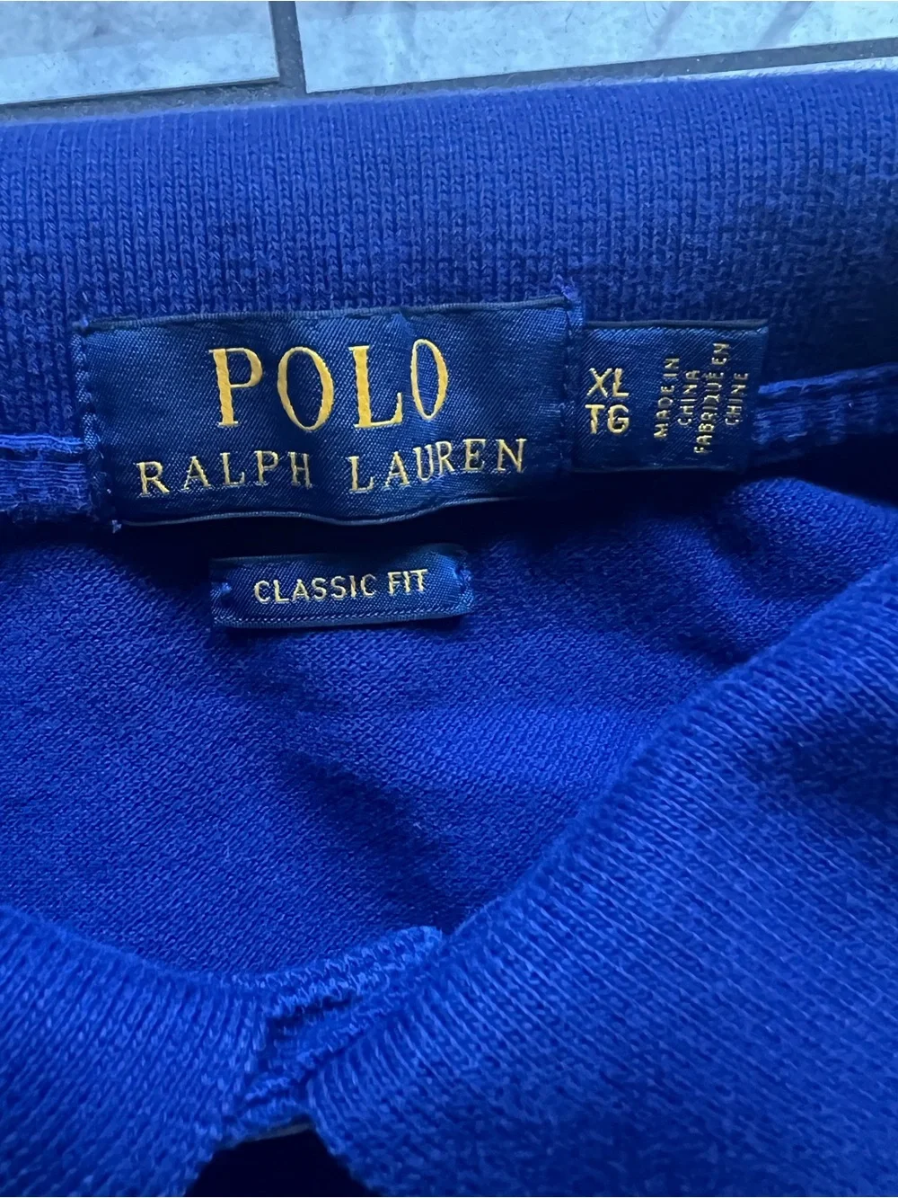 Polo Ralph Lauren Mens Royal Blue Cotton Yellow Pony Embroidered Preppy Polo XL